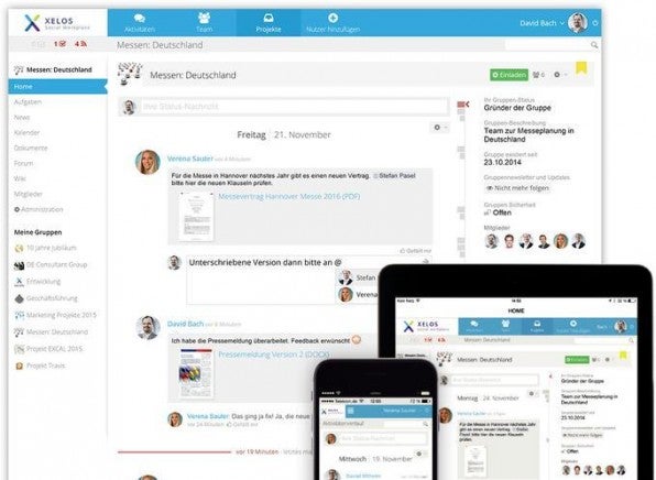 Das Social-Enterprise-Network Xelos wird in Deutschland entwickelt. Den Vergleich mit Schwergewichten wie Yammer muss es nicht scheuen: Auch Xelos bietet einen Newsfeed, Kommentare, Likes und Mentions und zusätzlich Funktionen zum Wissens- und Dokumentenmanagement. Das Social-Enterprise-Network Xelos wird in Deutschland entwickelt. Den Vergleich mit Schwergewichten wie Yammer muss es nicht scheuen: Auch Xelos bietet einen Newsfeed, Kommentare, Likes und Mentions und zusätzlich Funktionen zum Wissens- und Dokumentenmanagement.