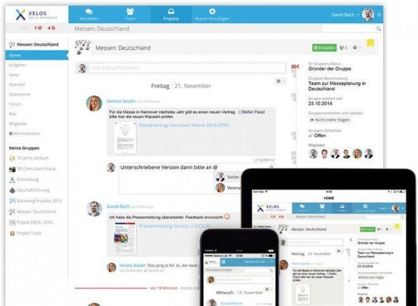 Das Social-Enterprise-Network Xelos wird in Deutschland entwickelt. Den Vergleich mit Schwergewichten wie Yammer muss es nicht scheuen: Auch Xelos bietet einen Newsfeed, Kommentare, Likes und Mentions und zusätzlich Funktionen zum Wissens- und Dokumentenmanagement.