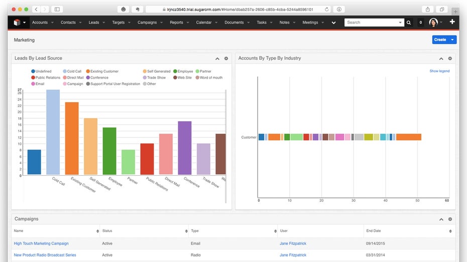 SugarCRM basiert auf Open-Source-Software und wartet mit speziellen Social- CRM-Funktionen auf.