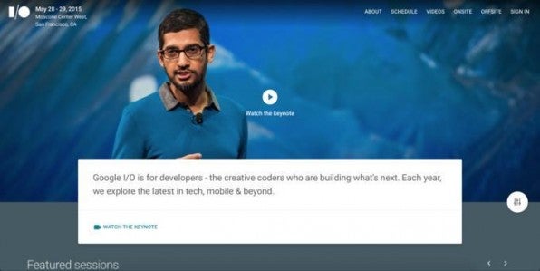 Erwartungsgemäß schöpfen die Websites von Google den Material-Design-Ansatz voll aus – etwa mit ansprechenden Übergängen.