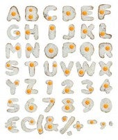 Nun, da sich per WebFonts so gut wie jede Schrift in Websites einbetten lässt, entwickelt sich der Trend hin zu den sogenannten Non Traditional Fonts. Das sind im Grunde alle Schriften, die es bislang noch nicht gab, wie etwa dieser Eggs Font des estnischen Design-Studios HandMadeFont.
