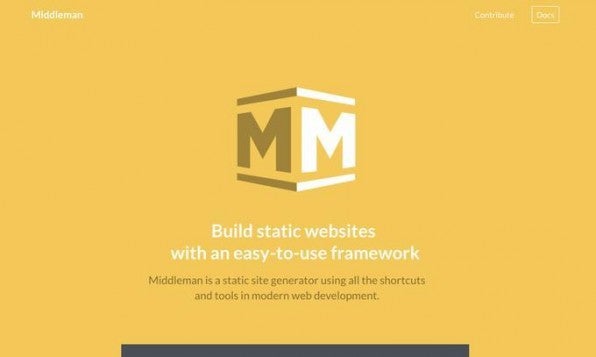 Middleman basiert auf Ruby, unterstützt darüber hinaus auch Markdown oder Jade. Für den Static-Site-Generator gibt es viele Projekt-Vorlagen und Plugins.
