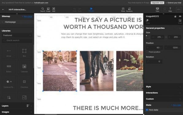 Teamarbeit wird bei UXPin groß geschrieben: Jeder kann den Prototypen live bearbeiten, veröffentlichen, kommentieren und präsentieren. Richtig komplexe Ideen lassen sich aber kaum umsetzen. Teamarbeit wird bei UXPin groß geschrieben: Jeder kann den Prototypen live bearbeiten, veröffentlichen, kommentieren und präsentieren. Richtig komplexe Ideen lassen sich aber kaum umsetzen.