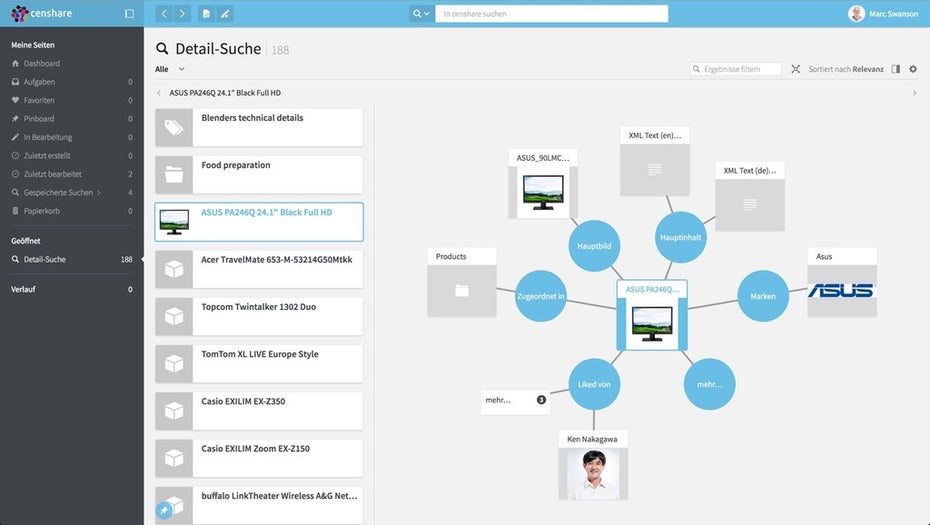 Anbieter von Digital-Experience-Plattformen wie Censhare sprechen vor allem große Unternehmen an, die Content, Commerce und Community in einem System verbinden wollen. (Screenshot: Censhare)