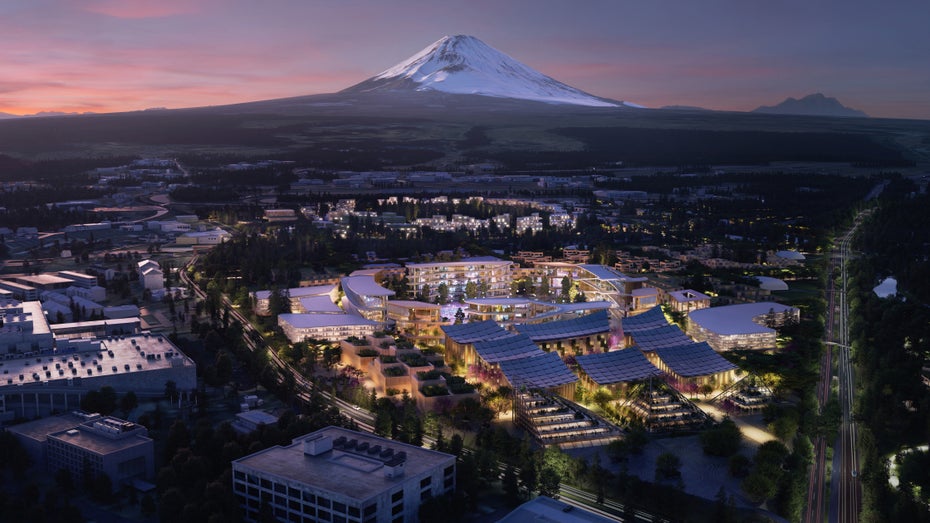 Toyota hat sich für seine Woven City den Fuß des japanischen Vulkans Fuji ausgesucht. (Abbildung: Toyota) Smart-City-Projekte aus der ganzen Welt: Fuji, Haiti, Heilbronn