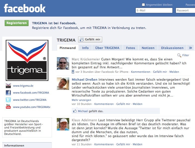 Trigema_Facebook