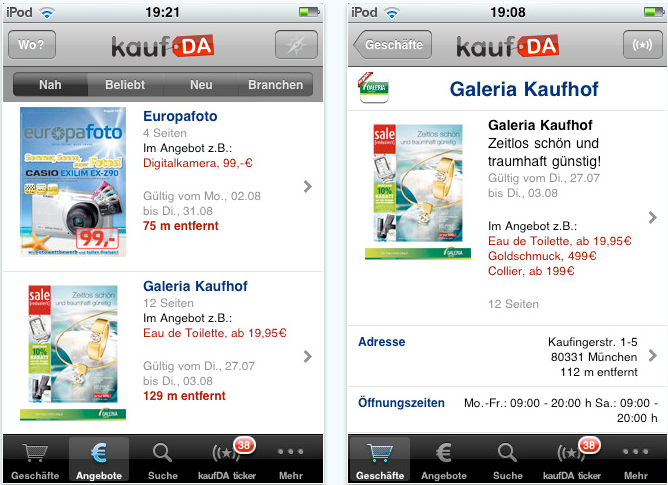 kaufDA mobile Shopping-App