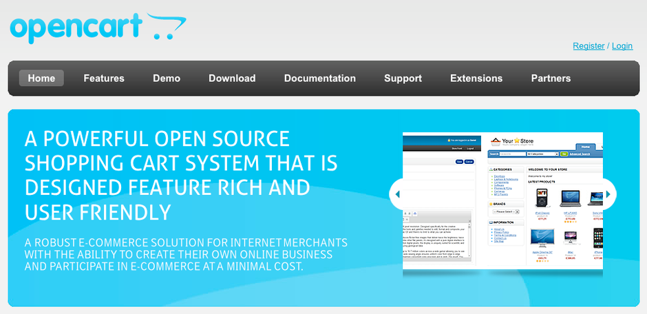 Open Source Shopsystem: OpenCart