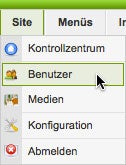 Benutzermenü unter Joomla! 1.5