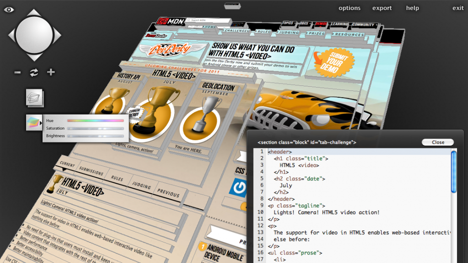 Tilt: 3D-Webentwickler-Tool visualisiert das DOM Tilt: 3D-Webentwickler-Tool visualisiert das DOM