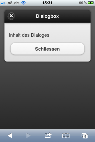 jQuery Mobile - Dialoge