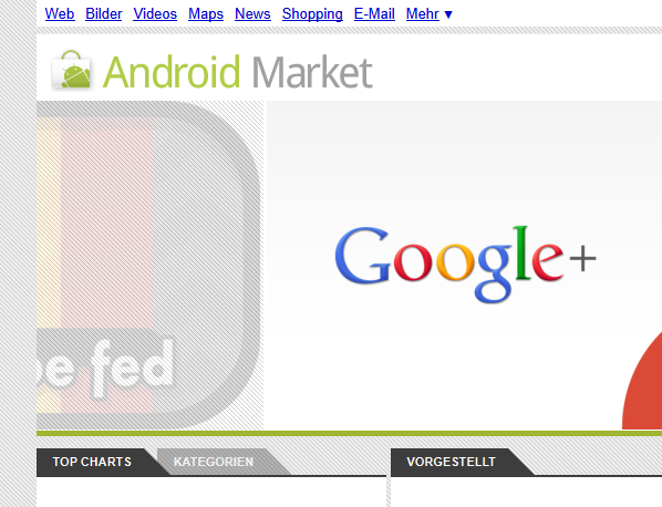 Android Market mit CSS-Dreiecken