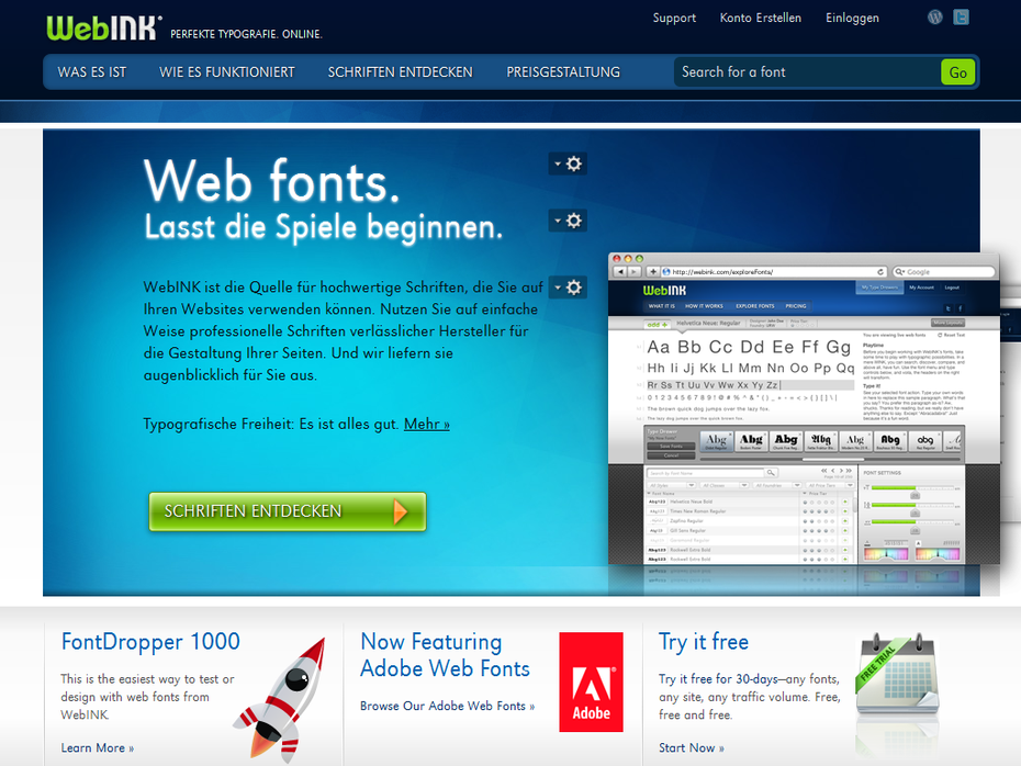 Webfontdienst: WebINK