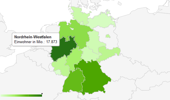 Google Chart Tools: Länderdiagramm