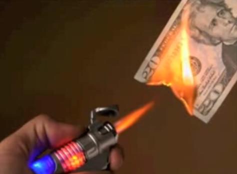 burn money