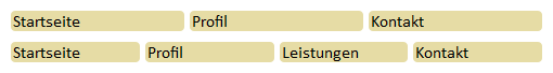 CSS: Listenmenü als Tabelle