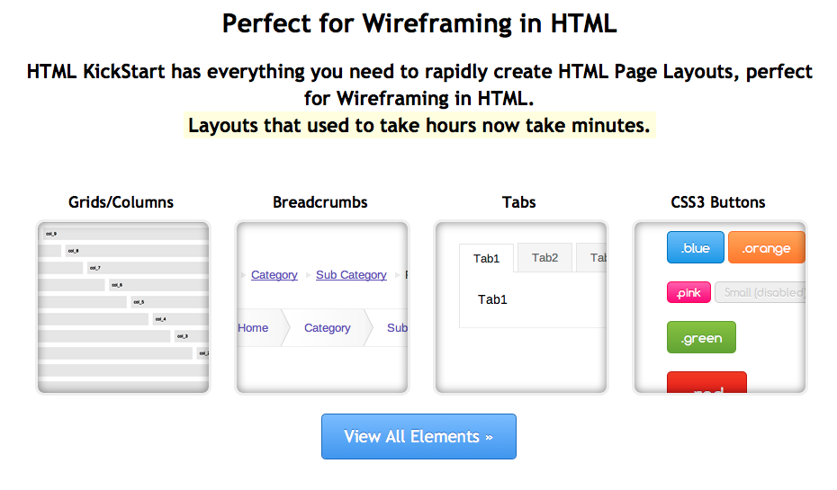 Wireframing mit HTML KickStart