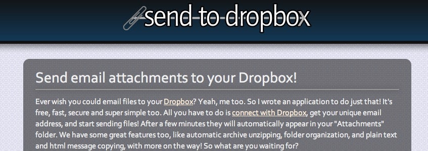 send to dropbox