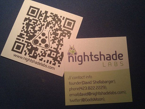 qr-code visitenkarten nightshade_Webdesigner Depot