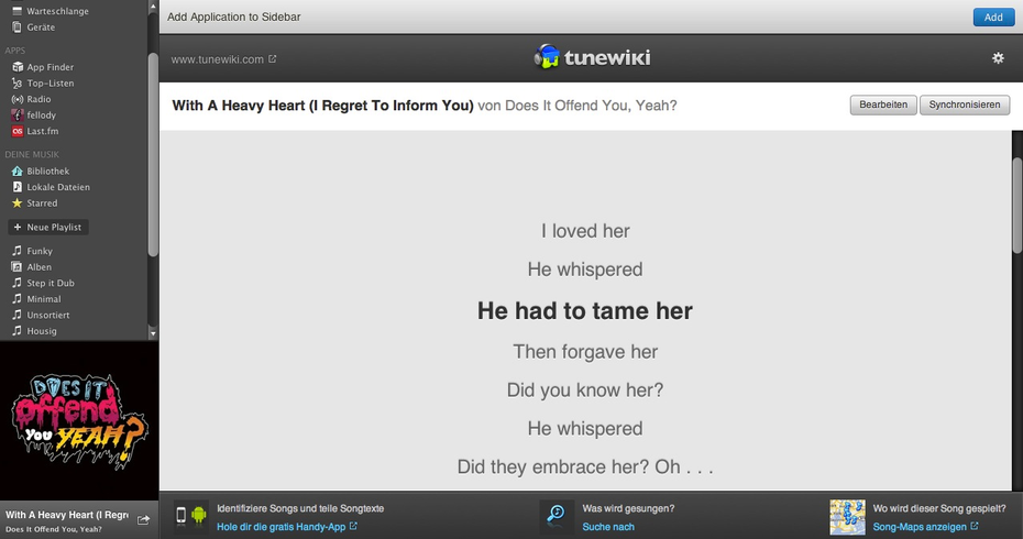 spotify tipps tunewiki