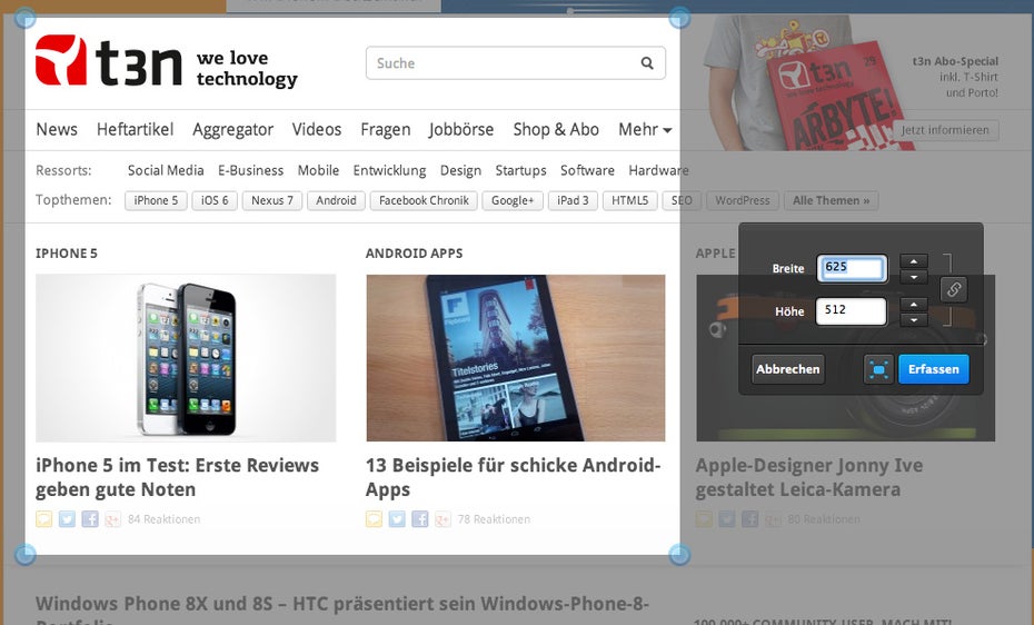 skitch 2.0 beschneidung