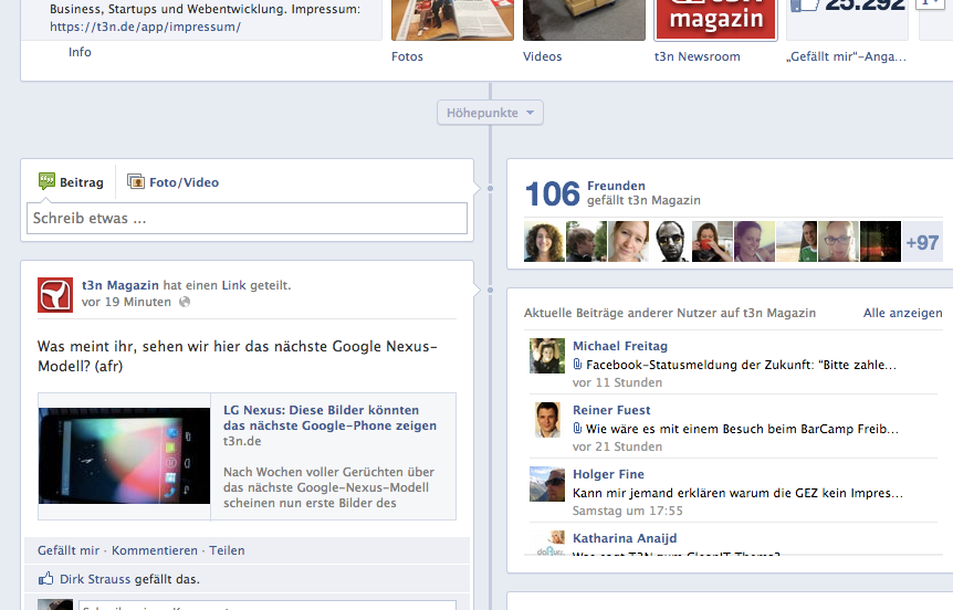 Facebook Haftung