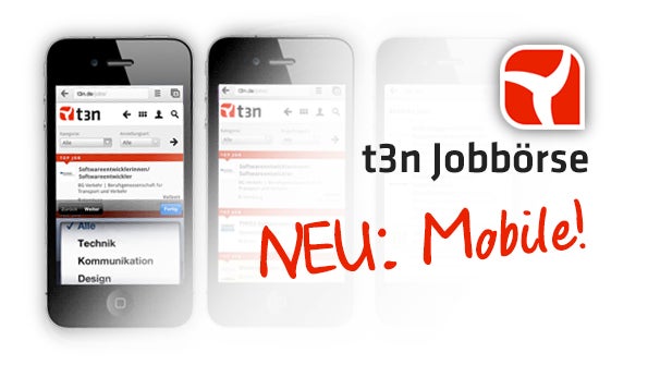 t3n intern: Jobbörse jetzt auch mobil erreichbar