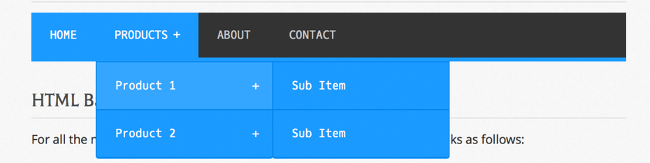 CSS3 Dropdown Menu