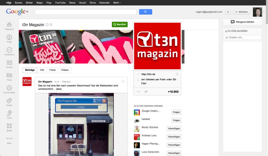 Google+ Flat Design