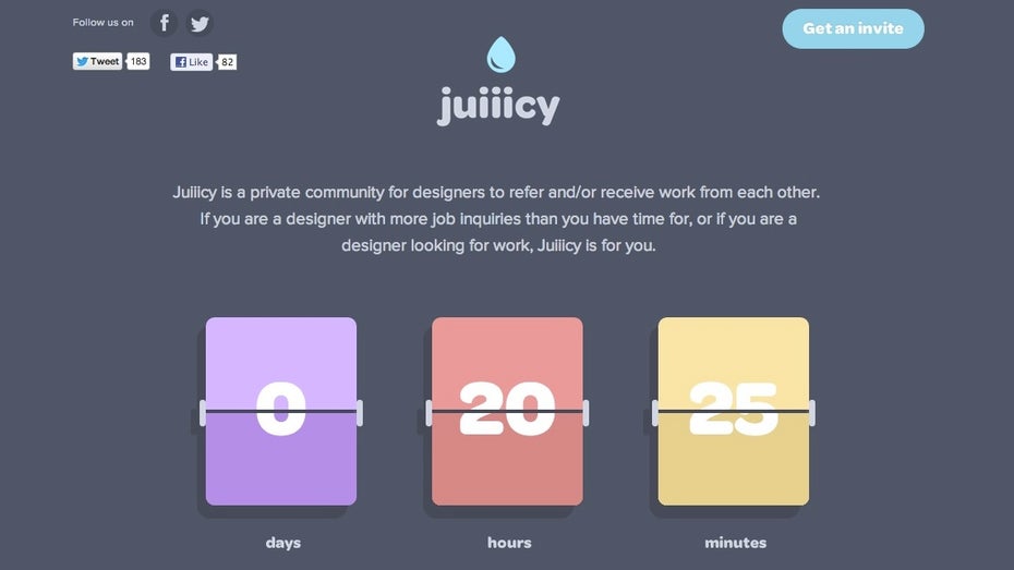 Juiiicy: Eine Jobplattform für Webdesigner mit völlig neuem Ansatz.