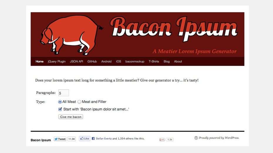 Lorem Ipsum Alternativen Bacon Ipsum