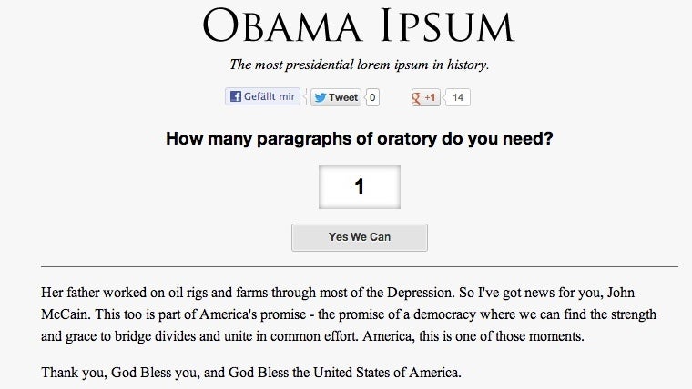 Lorem Ipsum Alternativen Obama Ipsum