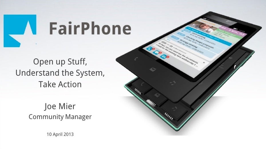 Fairphone 2013. (Bild: Fairphone)