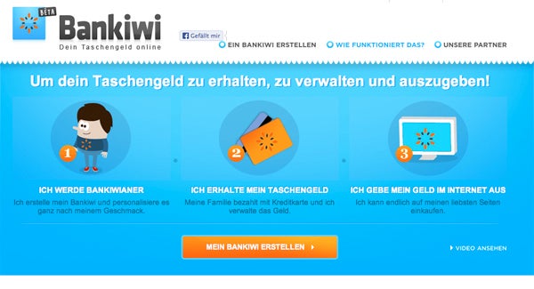 Bankiwi - Das virtuelle Taschengeld-Konto (Screenshot: Bankiwi)