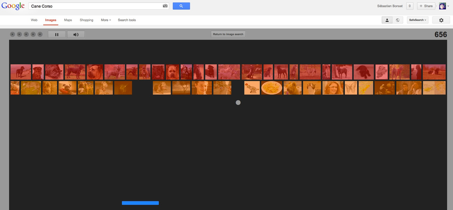 Ein Google Easteregg zu Ehren von Atari Breakout erlaubt das Zocken in der Bildersuche.