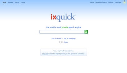 Ixquick: Die erste Google Alternative im Test. (Screenshot: Ixquick)
