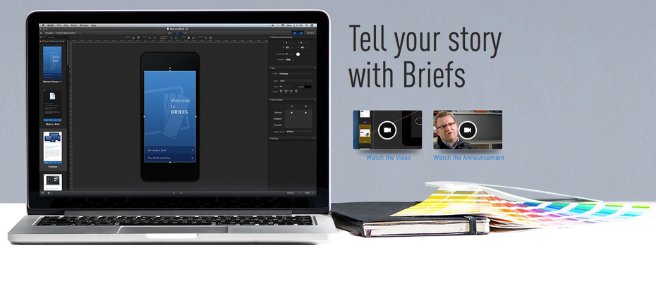 Die Mac-App Briefs ist eine der teureren Varianten für iOS-Prototyping. (Screenshot: Giveabrief)