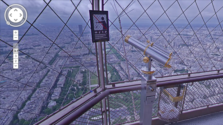 Mit Google Street View auf den Eiffelturm Mit Google Street View auf den Eiffelturm