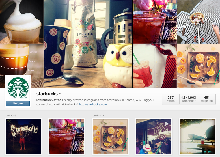 Starbucks-Profil-Instagram