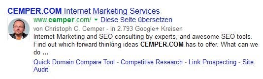 Rundes Authorship-Bildchen.