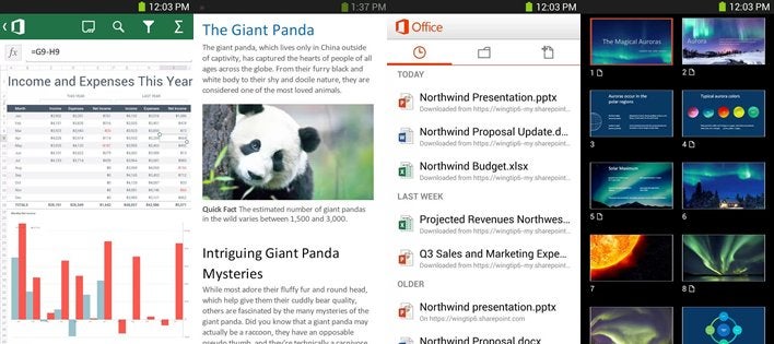 Mobile Office: Die App bringt Microsofts Office 365 auf Android-Smartphones. (Screenshots: Google Play)