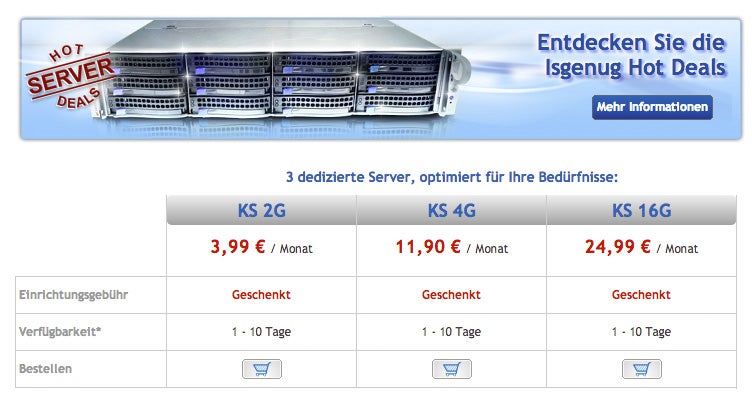 Der neue Billig-Server im Vergleich mit den größeren Angeboten von OVH.