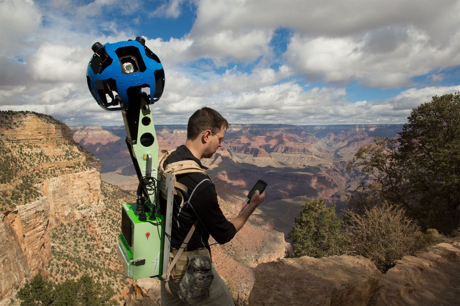 Der Street View Trekker ist ein Kamera-Rucksack mit 15 Linsen und Android-Betriebssystem.