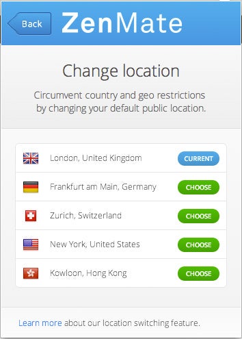 ZenMate betreibt Server in Großbritannien, den USA, Hong Kong und der Schweiz. Weitere sollen folgen.