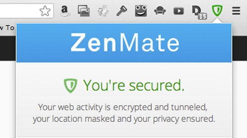 Sicher surfen mit ZenMate: Kinderleicht zu bedienendes Browser-Plugin, welches den Datenverkehr des Browsers verschlüsselt und maskiert.