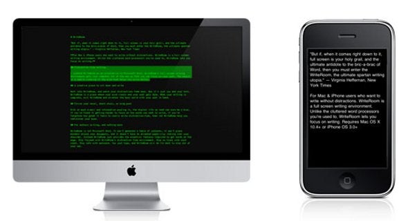 WriteRoom: Ablenkungsfreies Schreiben für OS X und iOS. (Bild: WriteRoom)