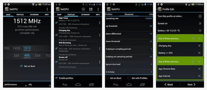 Android schneller machen: Mit SetCPU kann man den Prozessor übertakten. (Screenshots: Google Play)