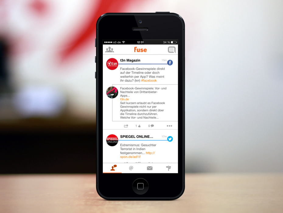 Schluss mit Unordnung: Fuse eint die wichtigsten Social Networks in einer App. (Foto: PlaceIt)