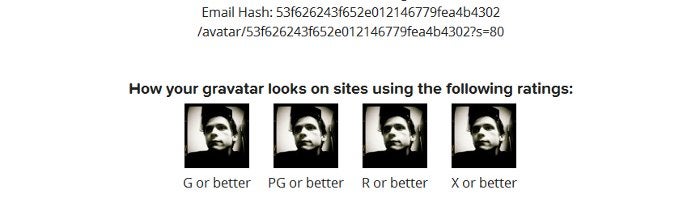 Gravatar: Anhand des E-Mail-Hashs lässt sich die Adresse herausfinden. (Screenshot: Gravatar)