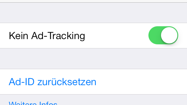 Ad-Tracking lässt sich in iOS 7 unter „Datenschutz“ deaktivieren.